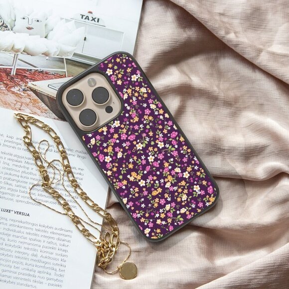 CASELIX Accessories - Floral Phone Case iPhone 16 Pro, 15 Pro, 14, Samsung Galaxy S25 Google Pixel 9